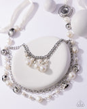 Paparazzi Necklace - All The Trimmings - Ivory