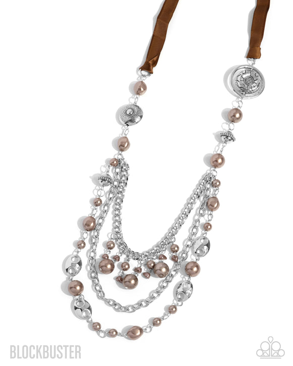 Paparazzi Necklace - All The Trimmings - Brown