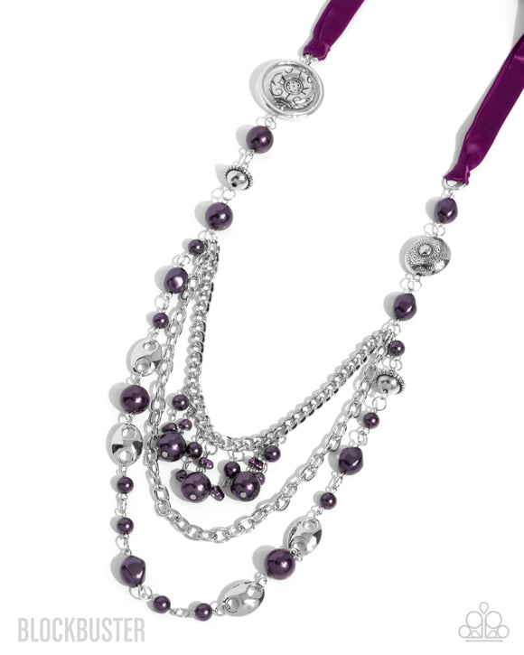 Paparazzi Necklace - All The Trimmings - Purple