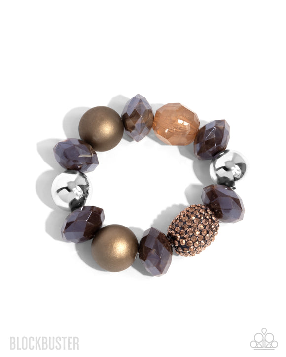 Paparazzi Bracelet - All Cozied Up - Copper