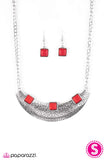 Paparazzi Necklace - Fierce Fascination - Red