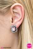 Paparazzi Earring - Star-Studded Sparkle - Pink Clip-On