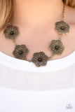 Paparazzi Necklace - Floral Fluorescence - Brass