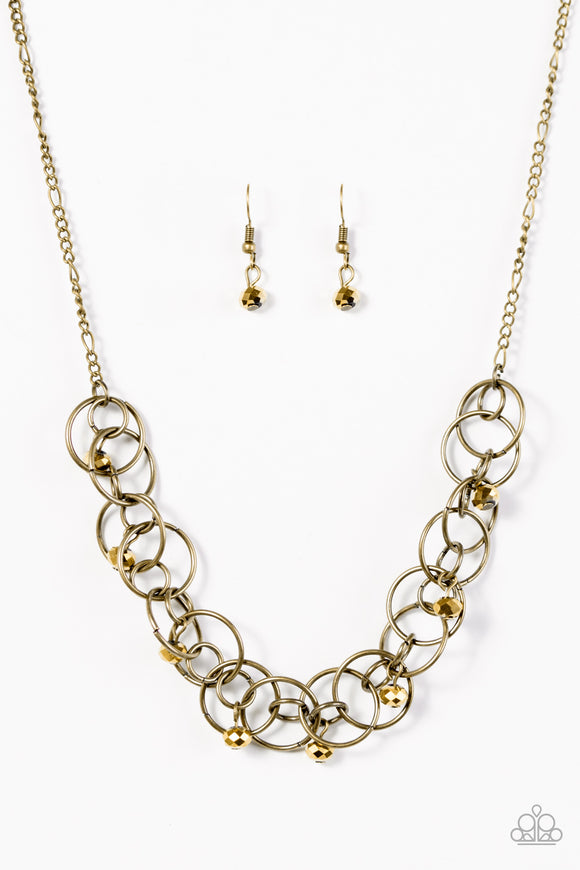 Paparazzi Necklace - You Cant Handle The Sparkle! - Brass