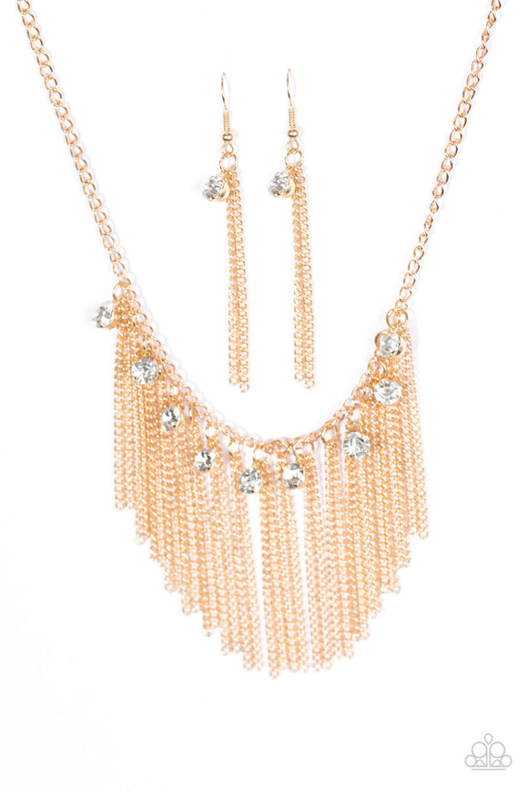 Paparazzi Necklace - In For The Long RUNWAY - Gold