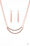 Paparazzi Necklace - Come Rain Or MOONSHINE - Copper