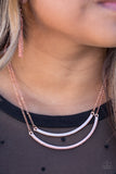 Paparazzi Necklace - Come Rain Or MOONSHINE - Copper