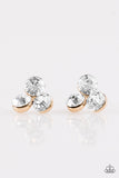 Paparazzi Earring - Everything Must GLOW!- Gold Post