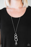 Paparazzi Necklace - Dont BOLD Back! - Silver Lanyard