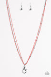 Paparazzi Necklace - Colorfully Chic - Orange Lanyard