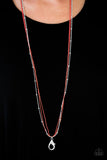 Paparazzi Necklace - Colorfully Chic - Orange Lanyard