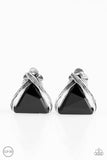 Paparazzi Earring - Elegant Edge - Black Clip-On