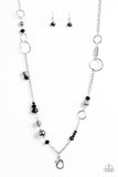 Paparazzi Necklace - Too HAUTE To Handle - Black Lanyard