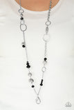 Paparazzi Necklace - Too HAUTE To Handle - Black Lanyard