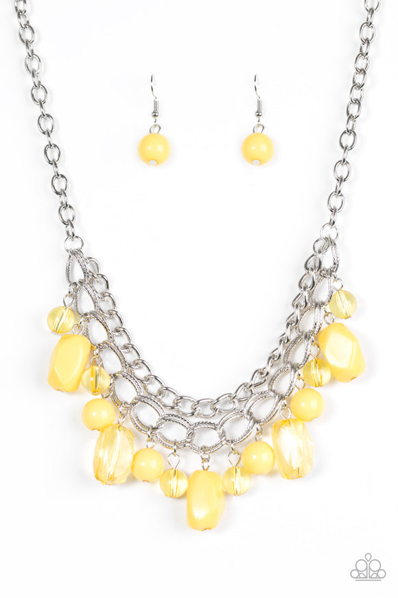Paparazzi Necklace - Brazilian Bay - Yellow