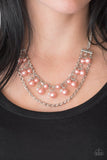 Paparazzi Necklace - Rockefeller Romance - Orange
