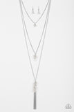 Paparazzi Necklace - Crystal Cruiser - White