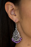 Paparazzi Earring - BAROQUE The Bank - Purple