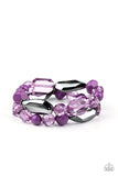 Paparazzi Bracelet - Rockin Rock Candy - Purple