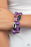 Paparazzi Bracelet - Rockin Rock Candy - Purple
