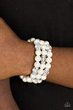 Paparazzi Bracelet - Undeniably Dapper - White