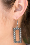 Paparazzi Earring - Mirror, Mirror - Black