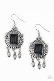 Paparazzi Earring - Open Pastures - Black