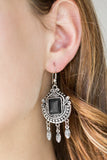 Paparazzi Earring - Open Pastures - Black