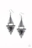 Paparazzi Earring - El Paso Edge - Black