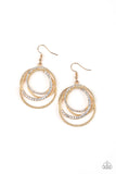 Paparazzi Earring - Elegantly Entangled - Gold