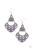 Paparazzi Earring - Garden State Glow - Purple