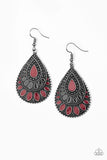 Paparazzi Earring - Westside Wildside - Red