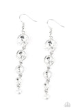 Paparazzi Earring - Raining Rhinestones - White