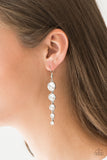 Paparazzi Earring - Raining Rhinestones - White