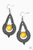 Paparazzi Earring - Zoomin Zumba - Yellow