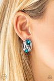 Paparazzi Earring - Wheres The FIREWORK? - Blue Clip-On