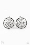 Paparazzi Earring - Gatsby, Who? - White CLIP ON