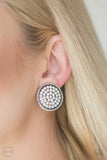 Paparazzi Earring - Gatsby, Who? - White CLIP ON
