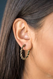 Paparazzi Earring - Plainly Panama - Brass