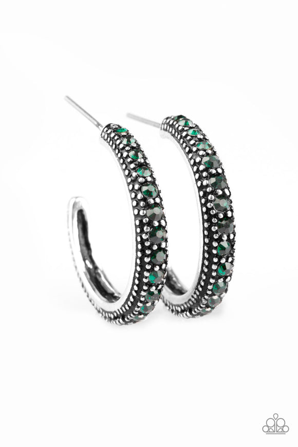 Paparazzi Earring - Twinkling Tinseltown - Green