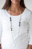 Paparazzi Necklace - CACHE Me Out - Black Lanyard