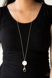 Paparazzi Necklace - Shimmering Seashores - Gold Lanyard
