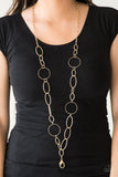 Paparazzi Necklace - Perfect MISMATCH - Gold Lanyard