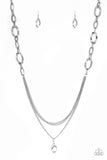Paparazzi Necklace - Street Beat - Silver Lanyard