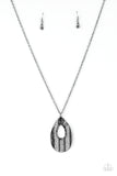 Paparazzi Necklace - Stop, TEARDROP, and Roll - Black