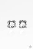 Paparazzi Earring - Royal Fandom - White Clip-On