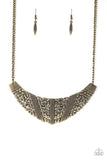 Paparazzi Necklace - Terra Trailbreaker - Brass