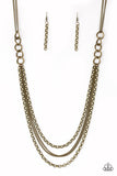 Paparazzi Necklace - Mechanical Mayhem - Brass