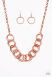 Paparazzi Necklace - Heavy Metal Hero - Copper