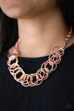 Paparazzi Necklace - Heavy Metal Hero - Copper
